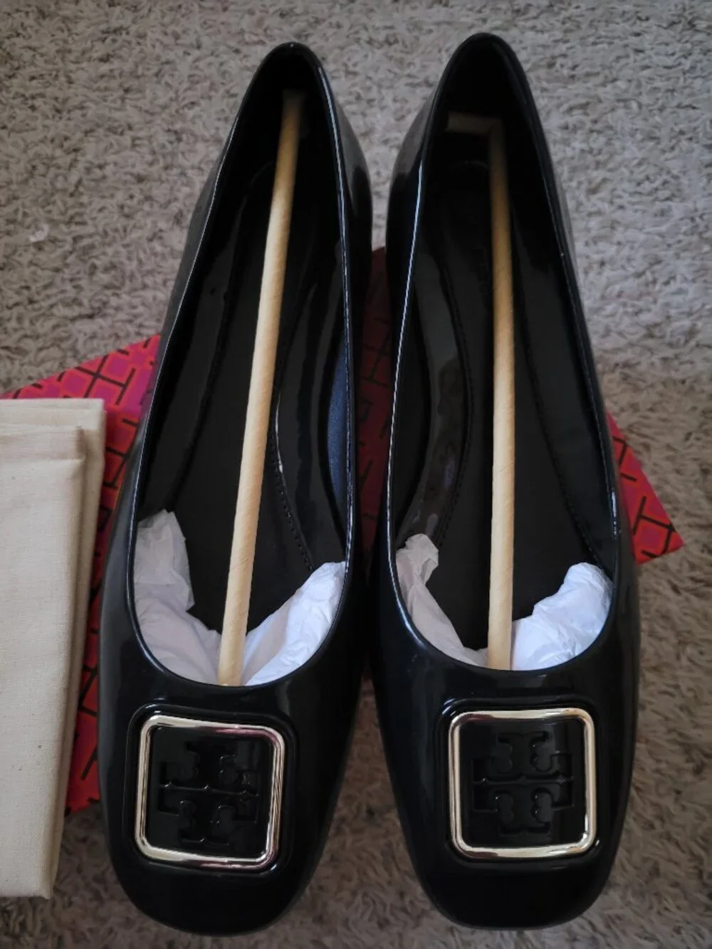 NIB Tory Burch Georgia Ballet Patent Leather - 8.5